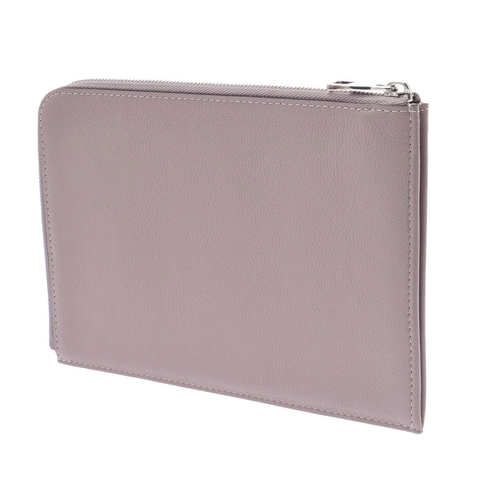 Louis Vuitton Pochette Bag Taub Clutch Leather Greige Jour